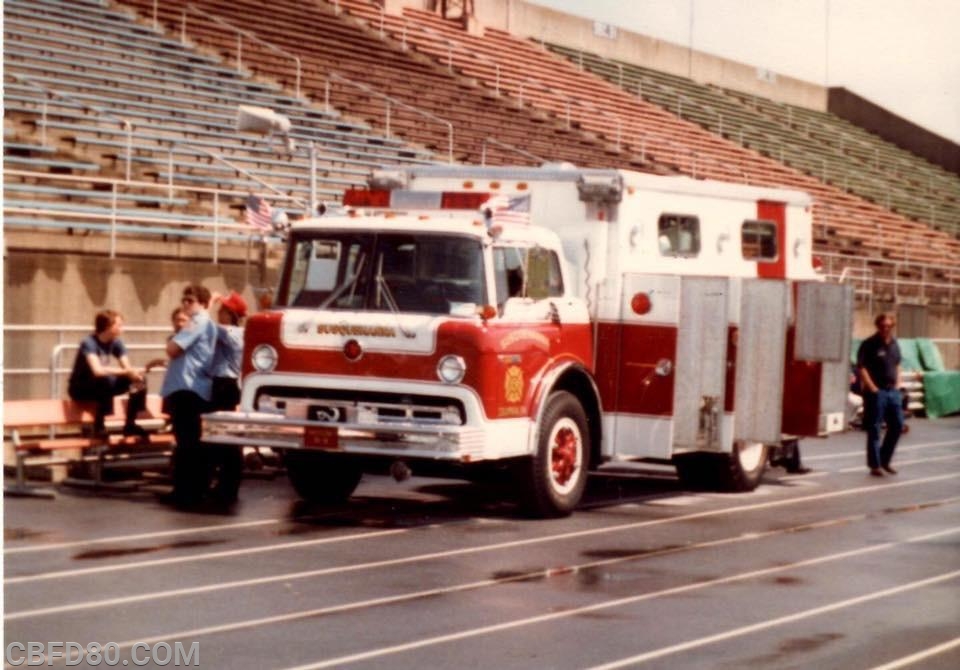 1977 ford C-8000 Tilt Cab Chassis with a Hammerly 17 1/2' Rescue body